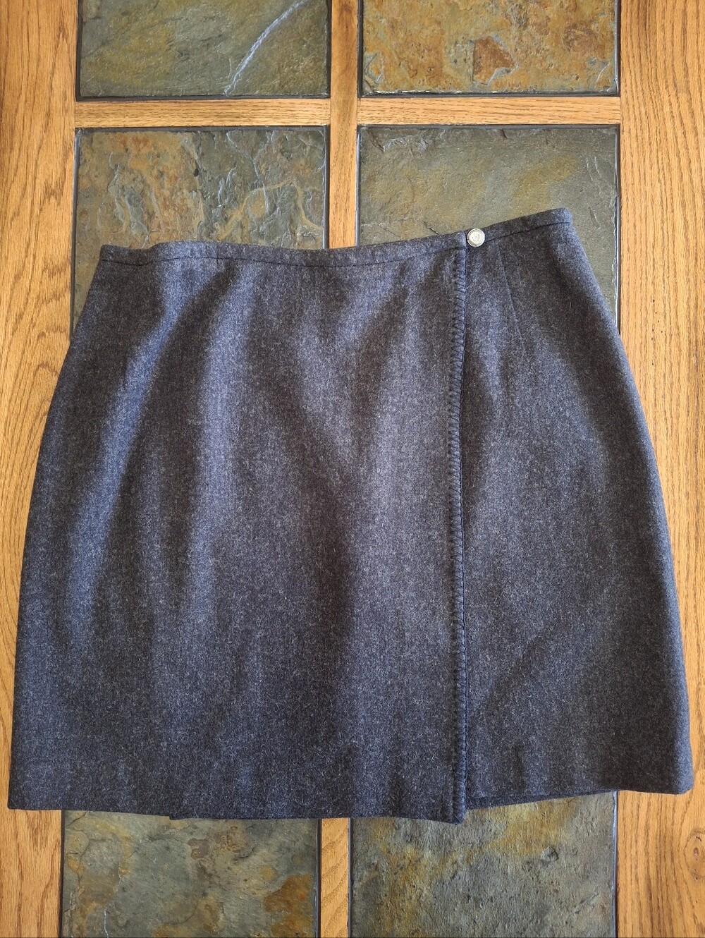 Vintage Eddie Bauer Charcoal Gray Wool Skirt